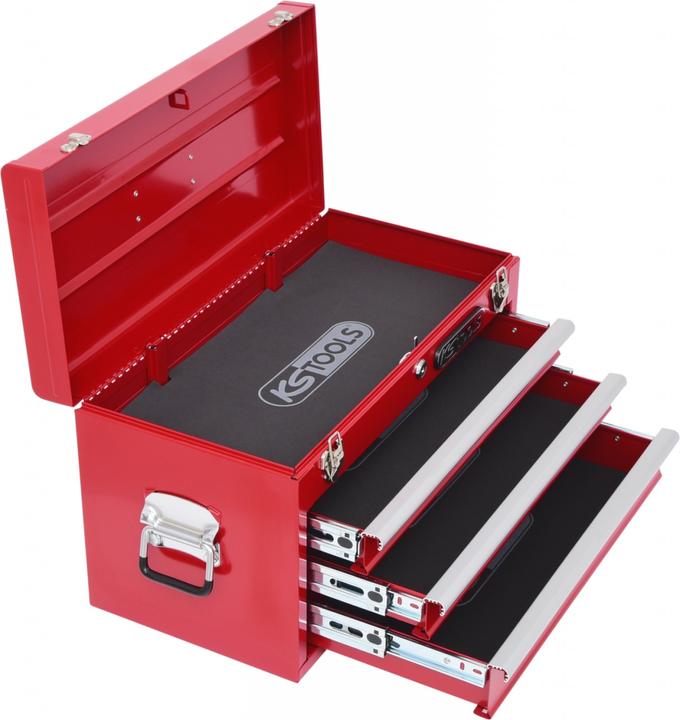Image du produit KS Tools Coffre à outils avec 3 tiroirs, LxlxH 520x260x302 mm, rouge (3 x)