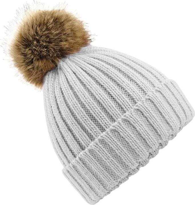 Beechfield Strickmütze mit Bommel (One Size)