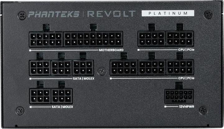 Produktbild Phanteks Revolt 1200W Platinum, ATX 3.0, PCIe 5.0, vollmodular - 1200 Watt, schwarz (1200 W)