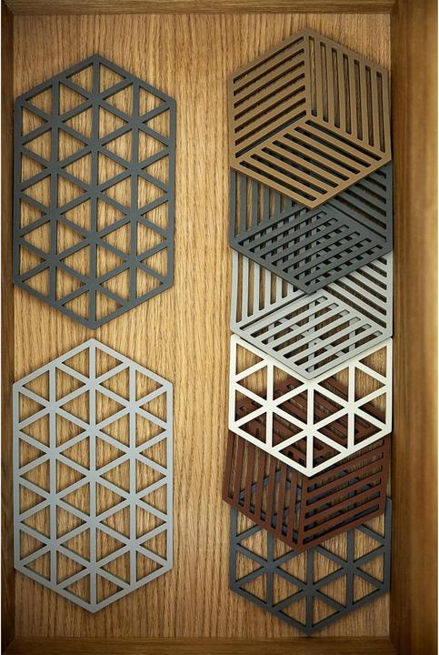 Actual product image Zone Denmark Trivet Hexagon Dark Brown (1 x, Pan coaster)