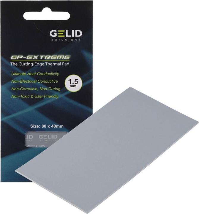 Produktbild Gelid TP-GP01-C Wärmeleitpad 1.5 mm 12 W/mK L x B 80 40 (1.50 mm, 5 W/m K)