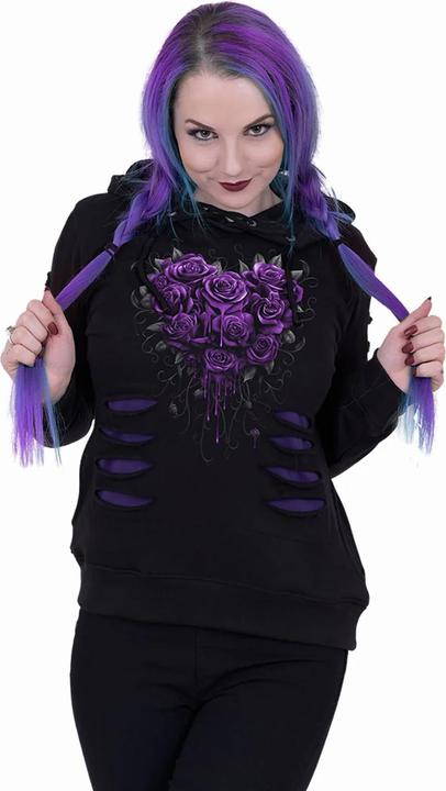 Produktbild Spiral Bleeding Heart Kapuzenpullover Zerrissen (M)