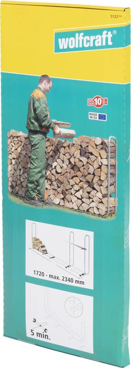 Actual product image wolfcraft Stacking Aid for Firewood (234 x 31 x 104.5 cm)