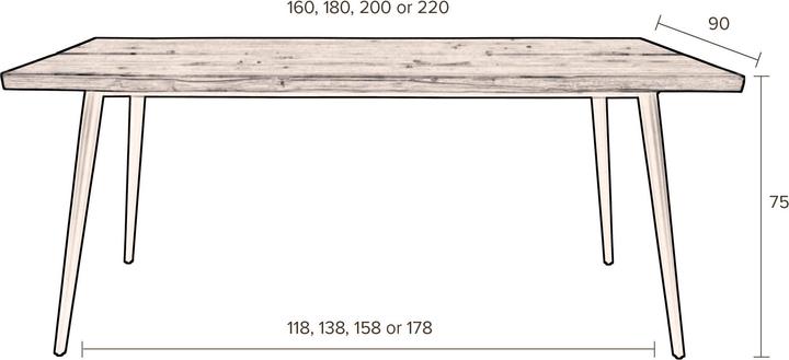 Actual product image Dutchbone Alagon (160 x 90 x 75 cm)