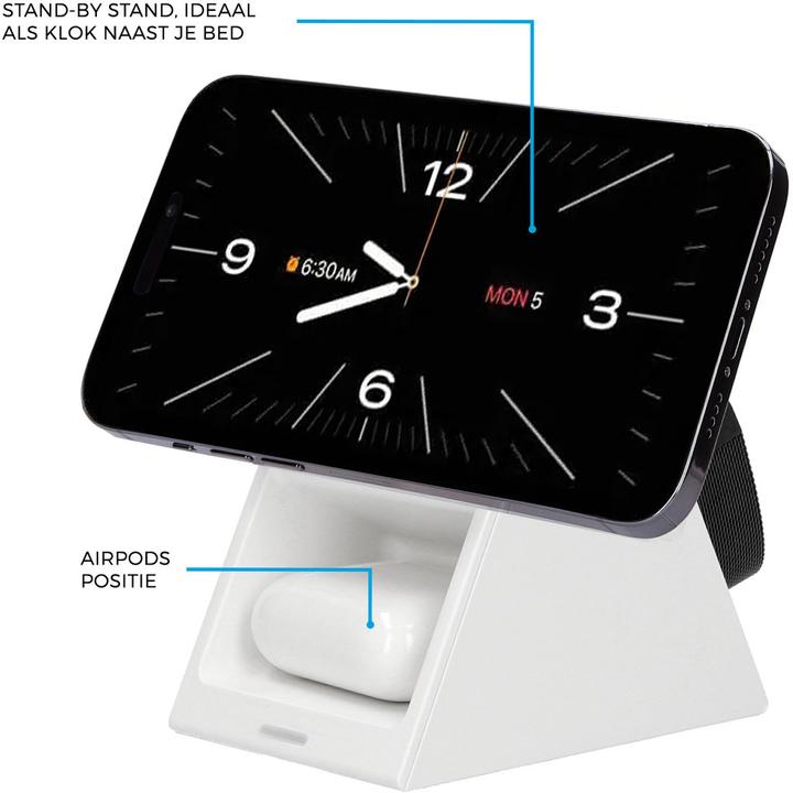 Actual product image Mobiparts Wireless 3 in 1 Charger 15W Triangle White (15 W)