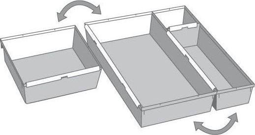 Actual product image keeeper Drawer dividers (38 x 8 x 5 cm)