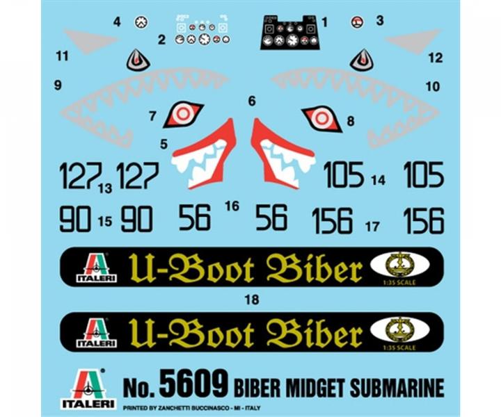Actual product image Italeri Beaver Midget Submarine