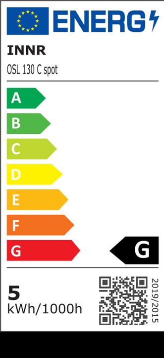 Label énergétique Innr OSL 130 C (4.50 W, 230 lm, 3 x, G)