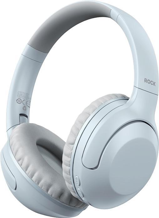 Actual product image Rock - O3 ANC Wireless Headphones RAU0773 - Bluetooth-Kopfhörer, Hellblau/Grau (ANC, 15 h, Wireless)
