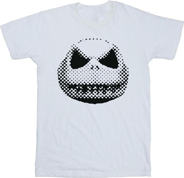 Actual product image The Nightmare Before Christmas Mens Pixel Face Cotton T-Shirt (5XL)