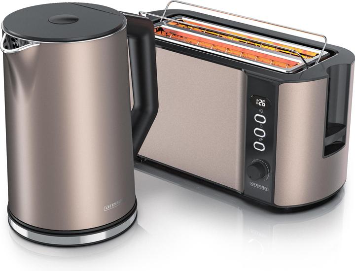 Image du produit Arendo Set de petit-déjeuner, bouilloire en acier inoxydable 1,5 l avec sélection de la température et (1.50 l)