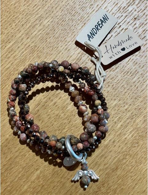 Andreani Armband aus echtem Leoparden Jaspis von