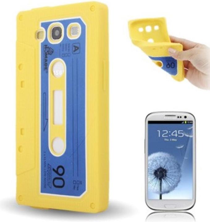 Actual product image König Design Silicone Case Cassette for Mobile Samsung I9300 Galaxy S3 Yellow (Samsung Galaxy S3 Neo, Samsung Galaxy S3)