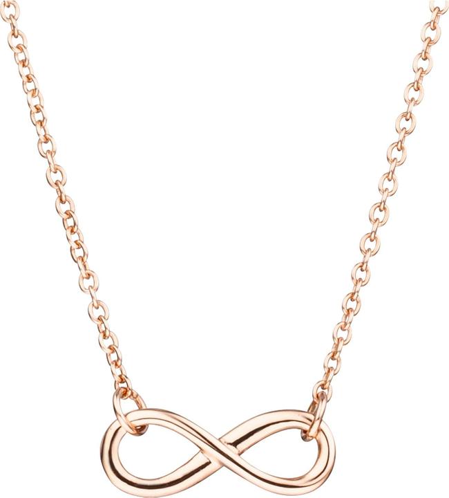 Immagine prodotto Glanzstücke München Catena Infinity da donna in argento massiccio e oro rosa 40,0 cm + 5,0 cm di estensione - 5958 (Argento, 40 - 45 cm)