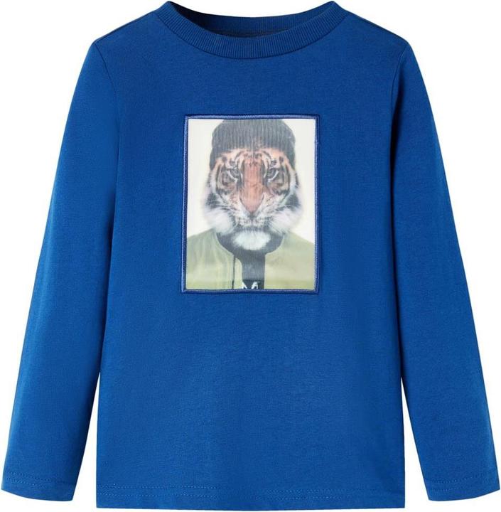 Immagine prodotto VidaXL Camicia da bambino a maniche lunghe blu scuro 104,Materiale: 100 (104)