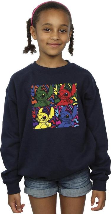 Actual product image Disney Girls Lilo & Stitch Pop Art Sweatshirt (116)