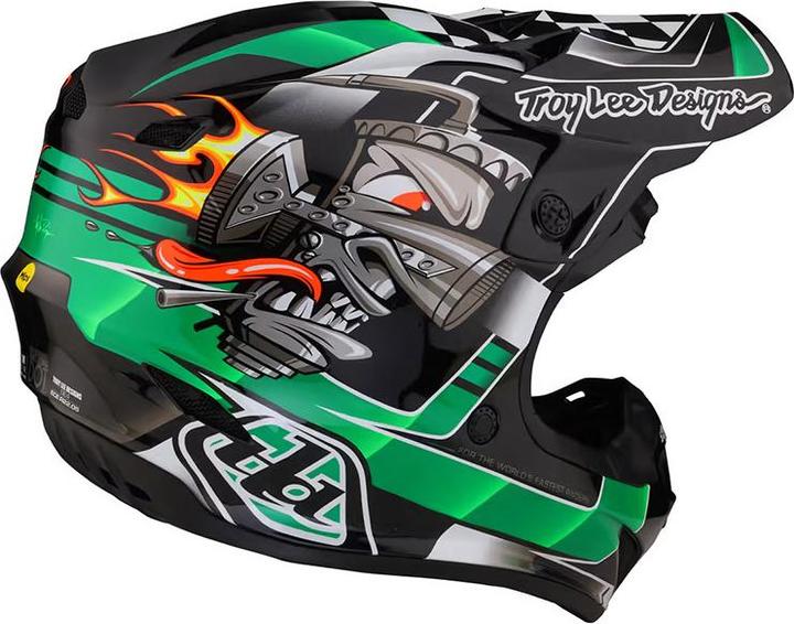 Actual product image Troy Lee Designs SE4 Polyacrylite helmet, Carb, green, S | 55-56cm (55 - 56 cm)