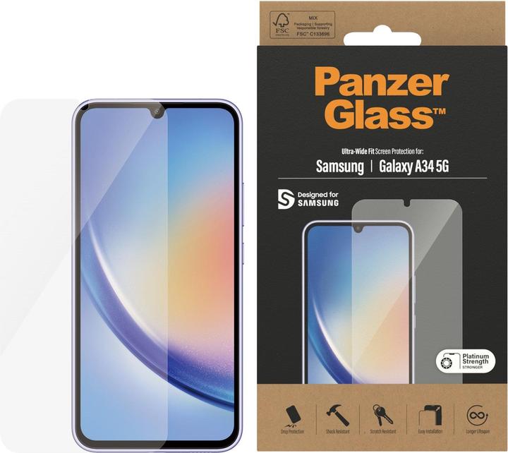Image du produit PanzerGlass Ultra-Wide Fit (1 pièce(s), Samsung Galaxy A34 5G)