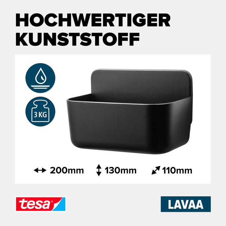 Actual product image tesa LAVAA Shower basket, small incl. adhesive solution without drilling