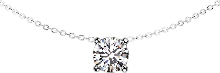 Produktbild Star Piercing Kette silber Anhänger runder Kristall silber (ohne Messing, Chirurgenstahl 316L)