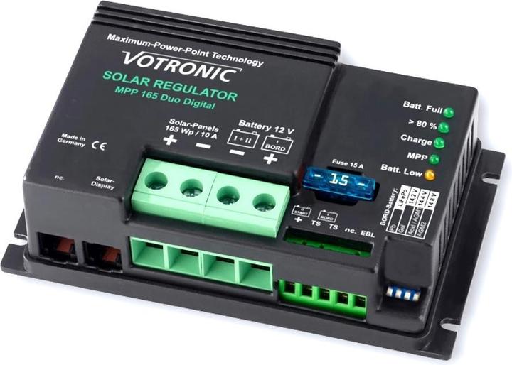 Image du produit Votronic 11710 MPP 165 Duo Digital (version marine) 10A MPPT Dual régulateur de charge solaire 12V