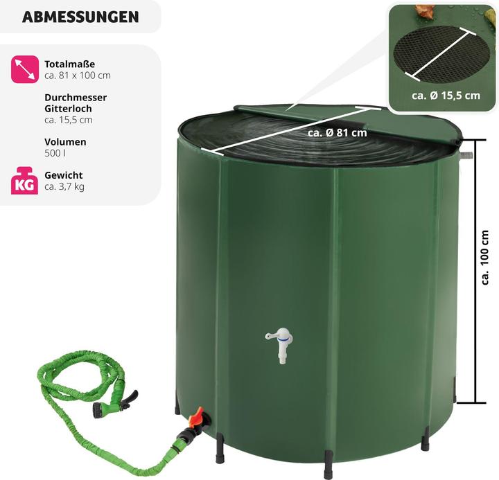 Actual product image tectake Rainwater tank (500 l)