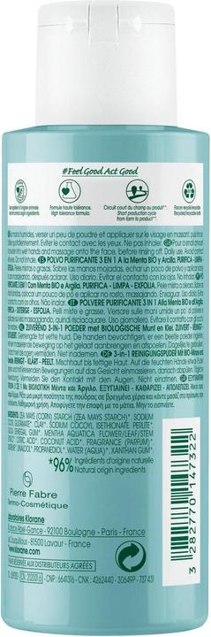Actual product image Klorane 3-in-1 cleansing powder with organic water mint (Powder, 50 ml)