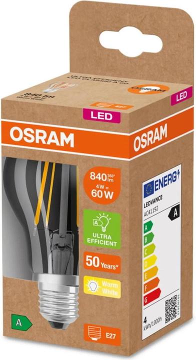 Actual product image Osram Led Filament Classic A (E27, 4 W, 806 lm, 1 x, A)
