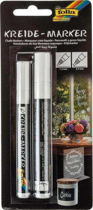 Folia Kreidemarker (Weiss, 5 mm, 2 x)