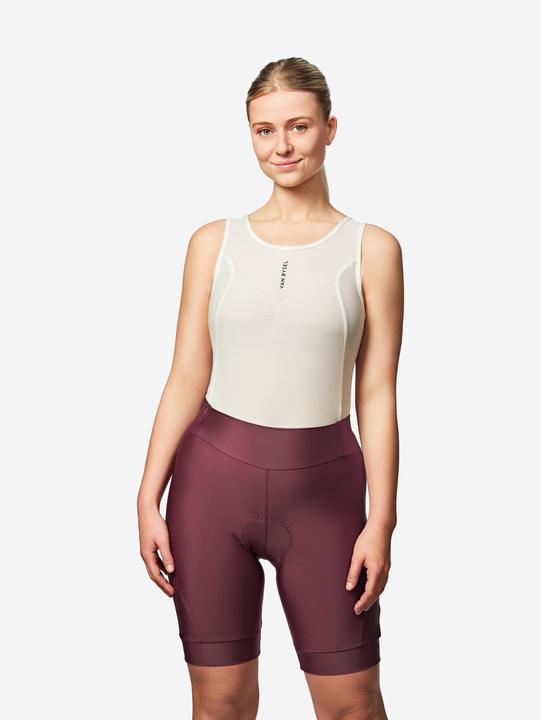 Van rysel Women's Bibless Summer Road Cycling Shorts Discover - Burgundy