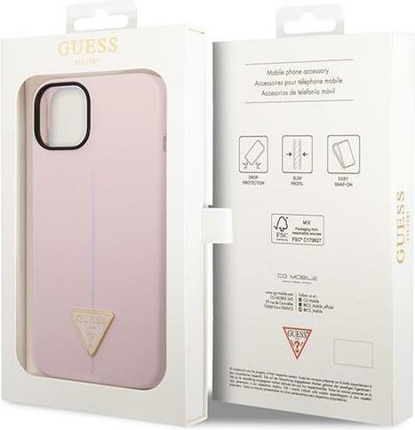 Produktbild Guess GUHCP14SSLTGU iPhone 14 6,1" fioletowy/purple hardcase Silicone Triangle (Apple iPhone 14, Apple iPhone 15, Apple iPhone 13)