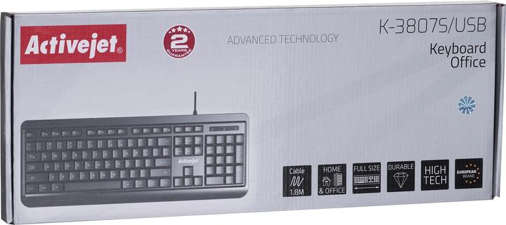 Produktbild Activejet USB-Tastatur K-3807S (Eng. Int., Kabelgebunden)