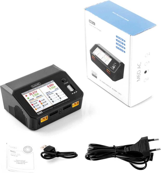 Produktbild Toolkitrc M6DAC LiPo 1-6S 15A 2 Kanal Ladegerät AC/DC