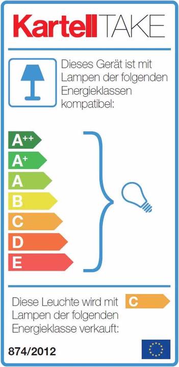 Etichetta energetica Kartell Prendere ha portato lampada da tavolo (E14)