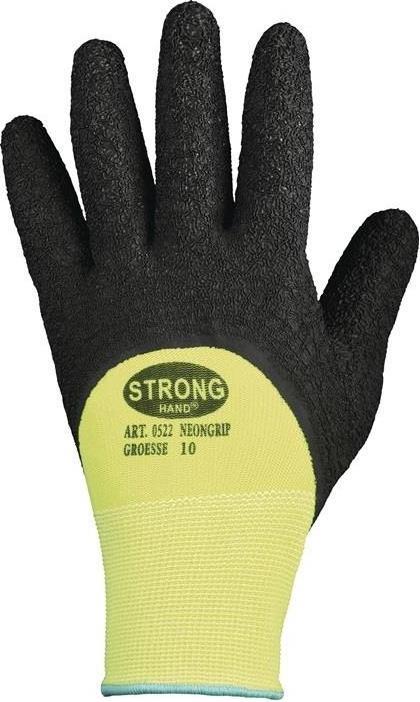 Actual product image Stronghand Glove NEONGRIP size 10 neon yellow/black EN 420, EN 388 PPE category II (10)