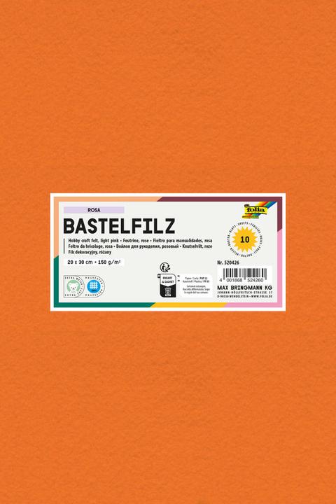 Produktbild Folia Bastelfilz, (B)200 x (H)300 mm, 150 g/qm, orange