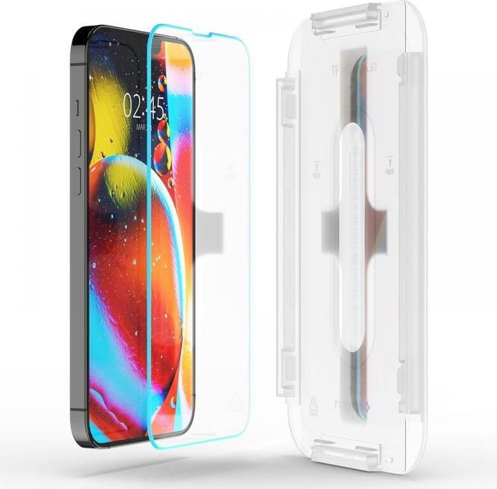 Produktbild Spigen Gehärtetes Glas GLAS.tR ez Passend für Apple iPhone 13 (1 Stück, Apple iPhone 13 Pro, Apple iPhone 13, Apple iPhone 14, Apple iPhone 16e)