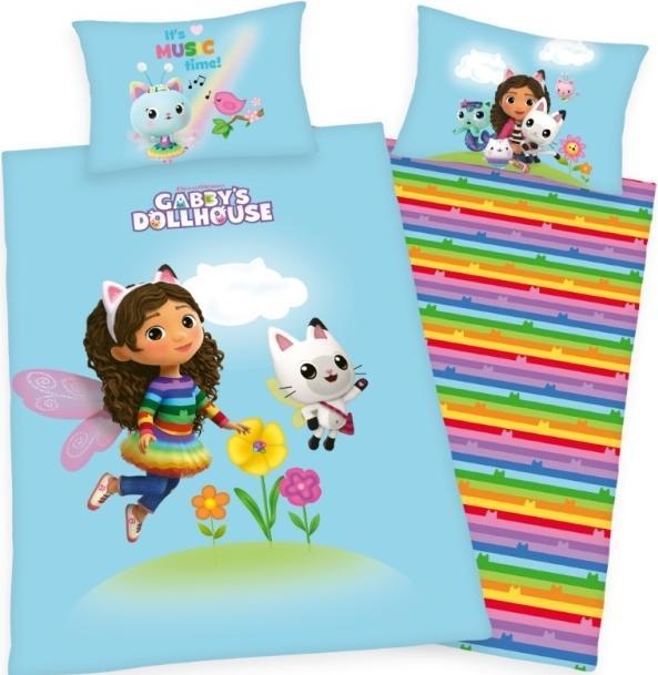 Actual product image Herding Gabby's Dollhouse bed linen set