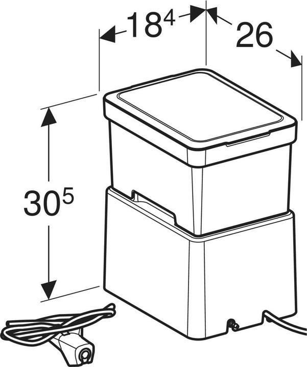 Actual product image Geberit AquaClean Cama shower toilet