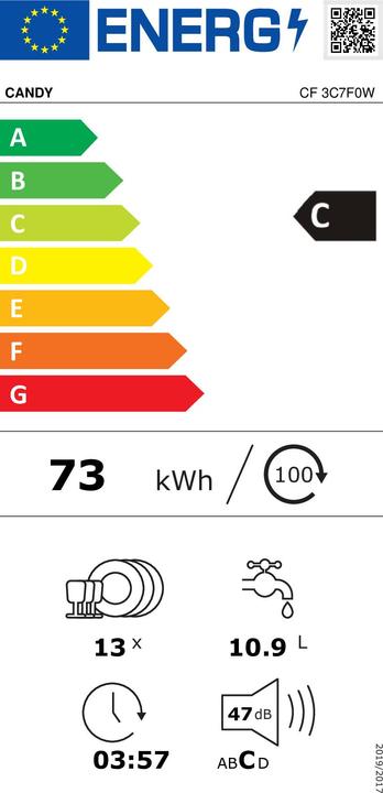 Label énergétique Candy CF 3C7F0W