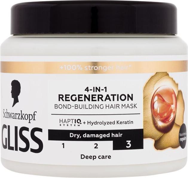 Schwarzkopf Gliss Trt Aqua Revive Strengthening Hair Mask 4In1 Regenaration 400Ml (400 ml)
