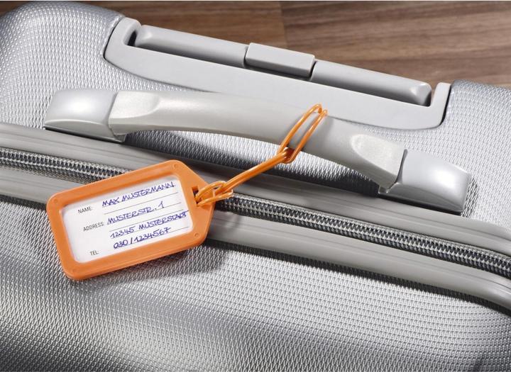 Actual product image Hama Luggage tag, 9 x 5 cm, set of 2, orange (Locks & Trailers)