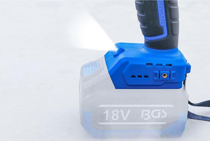 Actual product image BGS Cordless Impact Drill | brushless | 80 Nm | 18 V | without rechargeable Battery (Rechargeable battery operated)