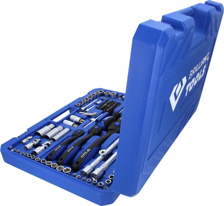 Actual product image Brilliant Tools Socket wrench set, 216 pcs., 1/4, 3/8, 1/2 (3/8", 1/2", 1/4")