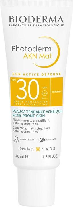 Actual product image Bioderma Photoderm Acne Mat SPF30 (Sun cream face, SPF 30, 40 ml, 150 g)