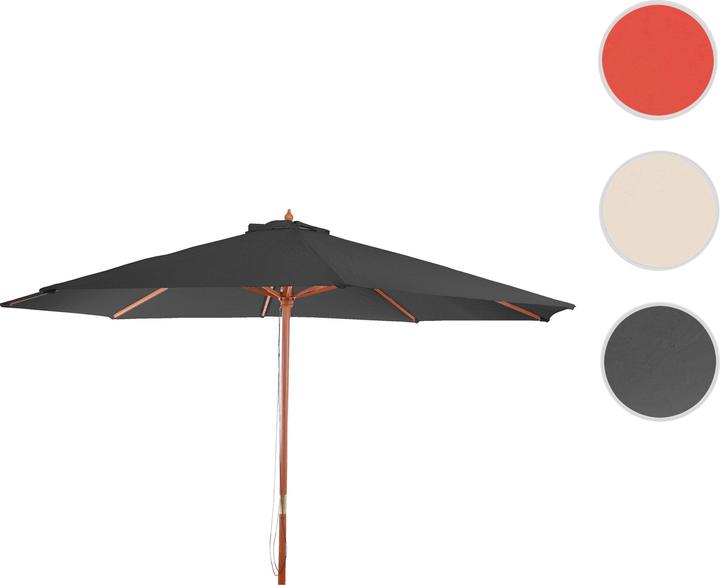 Produktbild Swisshandel24 Sonnenschirm, Gartenschirm Marktschirm, Ø 3,5m Polyester/Holz 7kg - 49281 (3.50 m)