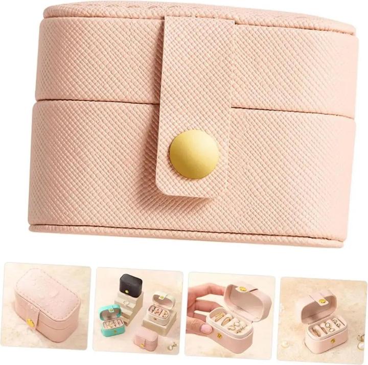 Actual product image Only-Bags.Store Mini Portable Small Jewellery Storage Bag Travel Simple Leather Ring Necklace Earrings