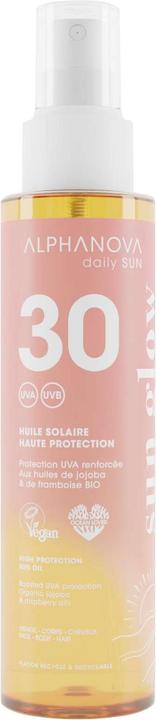 Actual product image Alphanova daily SUN sun oil sun GLOW SPF30 Fl 125 ml (Suntan oil, SPF 30, 125 ml)