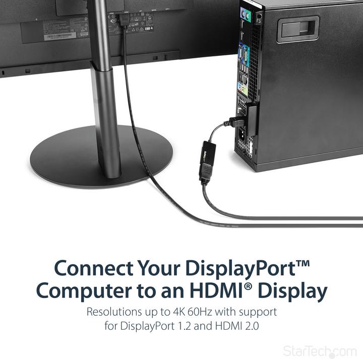 Actual product image StarTech DisplayPort on (HDMI, 21.50 cm)