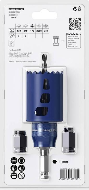 Produktbild Bosch Professional Zubehör EXPERT Tough Material Lochsäge-Starter-Set, 51 x 60 mm (51 mm)